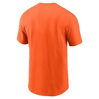 Men's Nike Orange Denver Broncos Primetime Helmet Essential T-Shirt