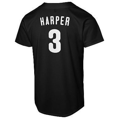 Youth Nike Bryce Harper Black Philadelphia Phillies Lights Out Replica Player Jersey