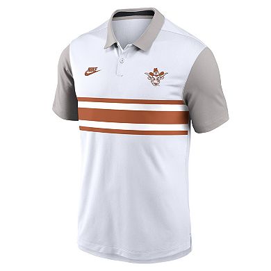 Men's Nike White/Gray Texas Longhorns Athletic Prep Legacy Logo Vapor Performance Polo