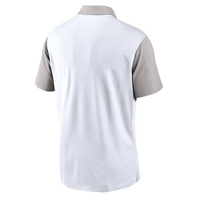 Men's Nike White/Gray Texas Longhorns Athletic Prep Legacy Logo Vapor Performance Polo