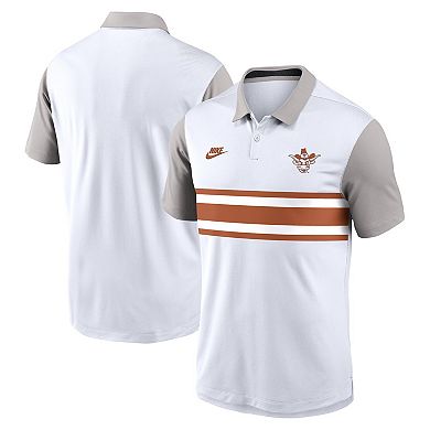 Men's Nike White/Gray Texas Longhorns Athletic Prep Legacy Logo Vapor Performance Polo
