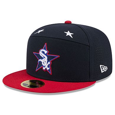 Men's New Era Navy/Red Chicago White Sox 2025 MLB All-Star Game Workout Side Patch 59FIFTY Fitted Hat