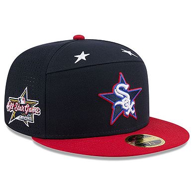 Men's New Era Navy/Red Chicago White Sox 2025 MLB All-Star Game Workout Side Patch 59FIFTY Fitted Hat