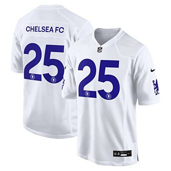 Men's Nike White Chelsea 2025 Soccer x NFL Game Jersey