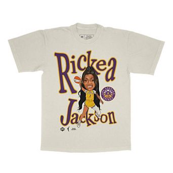Unisex Playa Society Rickea Jackson Cream Los Angeles Sparks Sketch T-Shirt