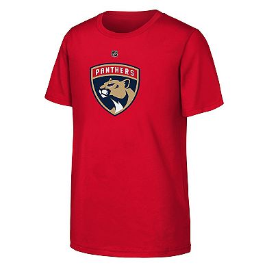 Youth Brad Marchand Red Florida Panthers Player Name & Number T-Shirt