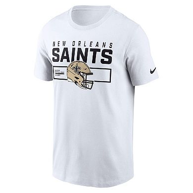 Men's Nike White New Orleans Saints Primetime Helmet Essential T-Shirt