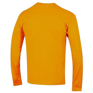 Men's Champion Gold LSU Tigers Arch Over Logo 2-Hit Long Sleeve T-Shirt