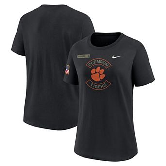 Women's Nike Black Clemson Tigers 2025 Military Appreciation Performance T-Shirt