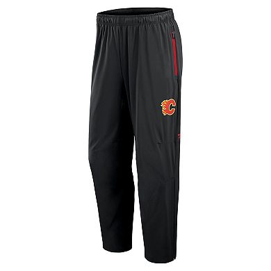Men's Fanatics Black Calgary Flames Authentic Pro Rink Coaches Pants