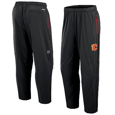 Men's Fanatics Black Calgary Flames Authentic Pro Rink Coaches Pants