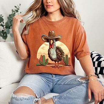Simply Sage Market Turkey Bird Western Garment Dyed Tee