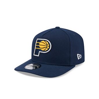 Men's New Era Navy Indiana Pacers Core Logo A-Frame 9FIFTY Snapback Hat