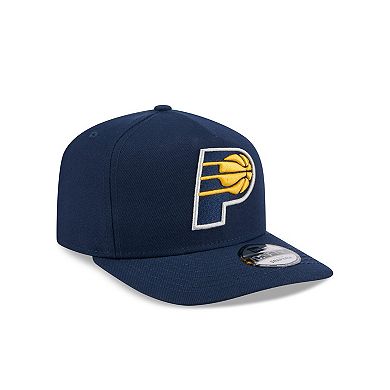 Men's New Era Navy Indiana Pacers Core Logo A-Frame 9FIFTY Snapback Hat