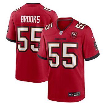 Men's Nike Derrick Brooks Red Tampa Bay Buccaneers 50th Anniversary Game Jersey