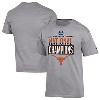 Men's Champion Gray Texas Longhorns 2025 NCAA Softball Women's College World Series Champions Locker Room T-Shirt
