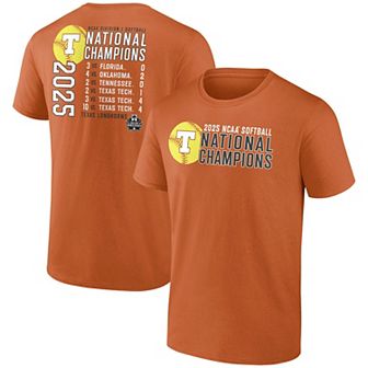 Men's Fanatics Texas Orange Texas Longhorns 2025 NCAA Softball Women's College World Series Champions Schedule T-Shirt
