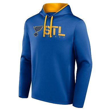 Men's Logo Athletic Blue St. Louis Blues Head Start Pullover Hoodie
