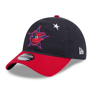 Men's New Era Navy/Red Baltimore Orioles 2025 MLB All-Star Game Workout 9TWENTY Adjustable Hat