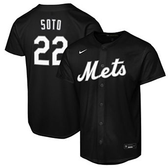 Youth Nike Juan Soto Black New York Mets Lights Out Replica Player Jersey