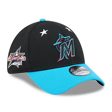 Men's New Era Black/Blue Miami Marlins 2025 MLB All-Star Game 39THIRTY Flex Hat