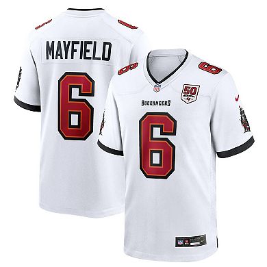 Men's Nike Baker Mayfield White Tampa Bay Buccaneers 50th Anniversary Game Jersey