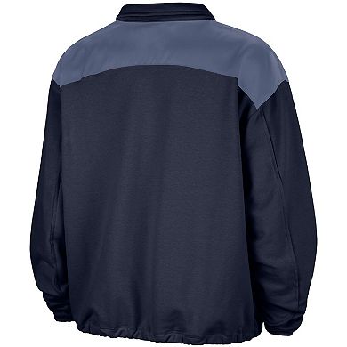 Women's Nike Navy Indiana Fever Basketball Fleece Quarter-Zip Performance Pullover