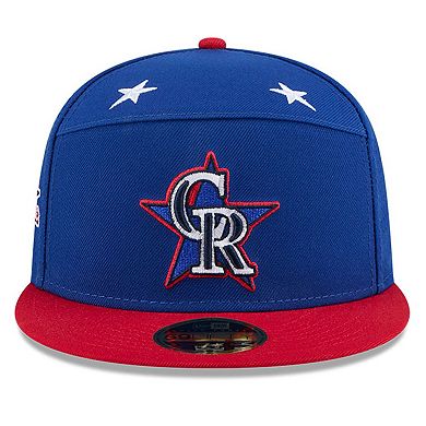 Men's New Era Blue/Red Colorado Rockies 2025 MLB All-Star Game Workout Side Patch 59FIFTY Fitted Hat