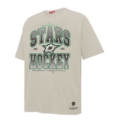 Women's Mitchell & Ness Cream Dallas Stars Dump & Chase Boyfriend T-Shirt