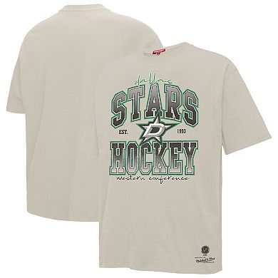 Women's Mitchell & Ness Cream Dallas Stars Dump & Chase Boyfriend T-Shirt