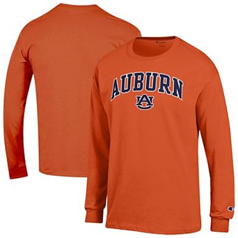 Men's Champion Orange Auburn Tigers Arch Over Logo 2-Hit Long Sleeve T-Shirt