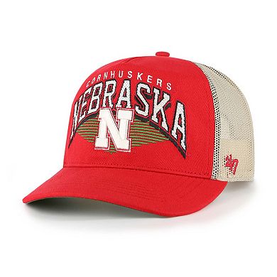Men's '47 Scarlet Nebraska Huskers Pomona Mesh Hitch Adjustable Trucker Hat