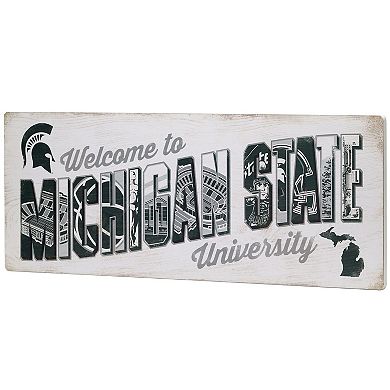 Michigan State Spartans 28'' x 10'' Team Tradition Wood Sign