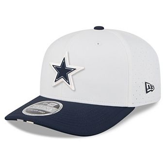 Men's New Era White/Navy Dallas Cowboys 2025 NFL Training Camp 9SEVENTY Adjustable Hat