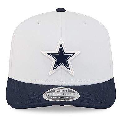 Men's New Era White/Navy Dallas Cowboys 2025 NFL Training Camp 9SEVENTY Adjustable Hat