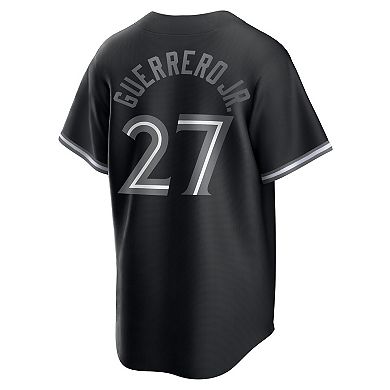 Men's Nike Vladimir Guerrero Jr. Black Toronto Blue Jays Lights Out Replica Player Jersey