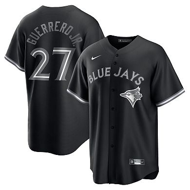 Men's Nike Vladimir Guerrero Jr. Black Toronto Blue Jays Lights Out Replica Player Jersey