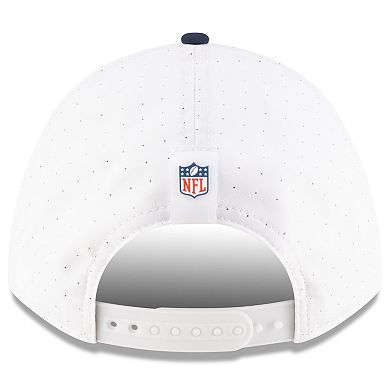 Youth New Era White/Navy Dallas Cowboys 2025 NFL Training Camp A-Frame 9FORTY Adjustable Hat