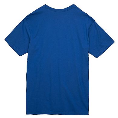 Men's Mitchell & Ness Blue New York Knicks Hardwood Classics Vintage Logo T-Shirt