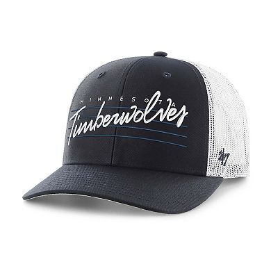 Men's '47 Navy Minnesota Timberwolves Downburst Trucker Adjustable Hat
