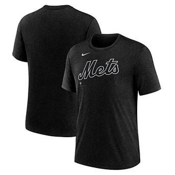 Men's Nike Heather Black New York Mets Lights Out Tri-Blend T-Shirt