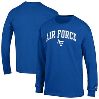 Men's Champion Royal Air Force Falcons Arch Over Logo 2-Hit Long Sleeve T-Shirt