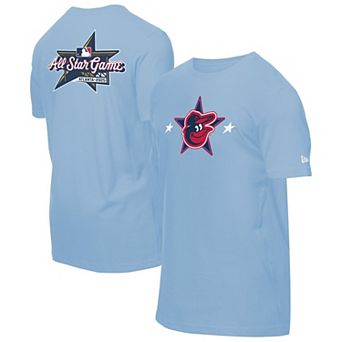 Men's New Era Light Blue Baltimore Orioles 2025 MLB All-Star Game Workout T-Shirt