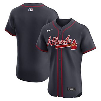 Men's Nike Navy Atlanta Braves Alternate Elite Jersey