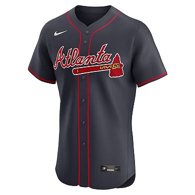 Men's Nike Navy Atlanta Braves Alternate Elite Jersey