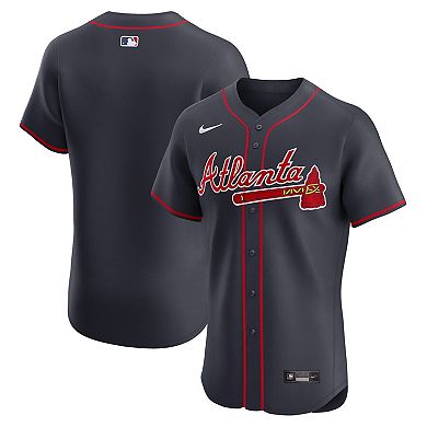 Men's Nike Navy Atlanta Braves Alternate Elite Jersey