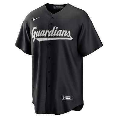 Men's Nike Black Cleveland Guardians Lights Out Replica Jersey
