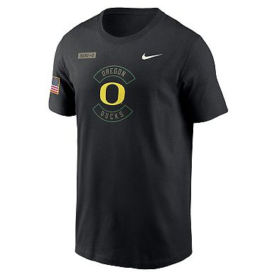 Men's Nike Black Oregon Ducks 2025 Military Appreciation Performance T-Shirt