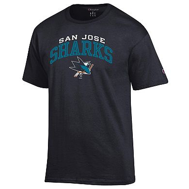 Men's Champion Black San Jose Sharks Primary Logo T-Shirt