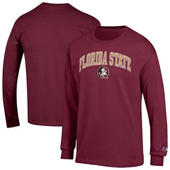 Men's Champion Garnet Florida State Seminoles Arch Over Logo 2-Hit Long Sleeve T-Shirt